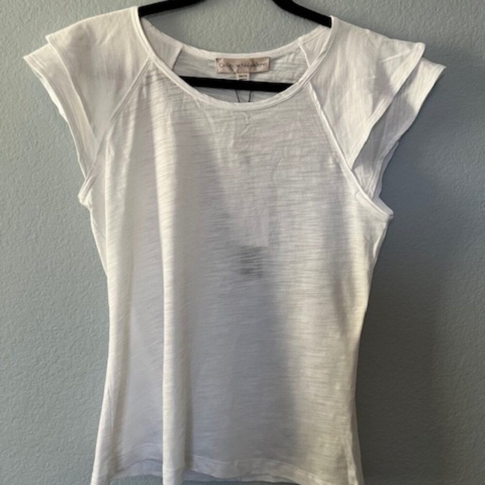 NWT Catherine Malandrino White Sleeveless Top